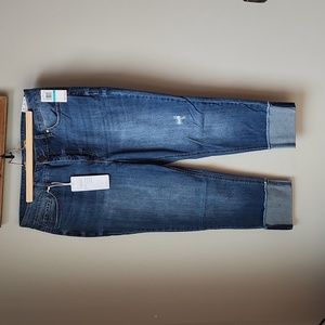 Seven7 Slim Straight High Rise Cuffed Jeans